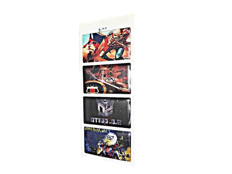 CALCOMANIA ALTO RELIEVE PLACAS X 4