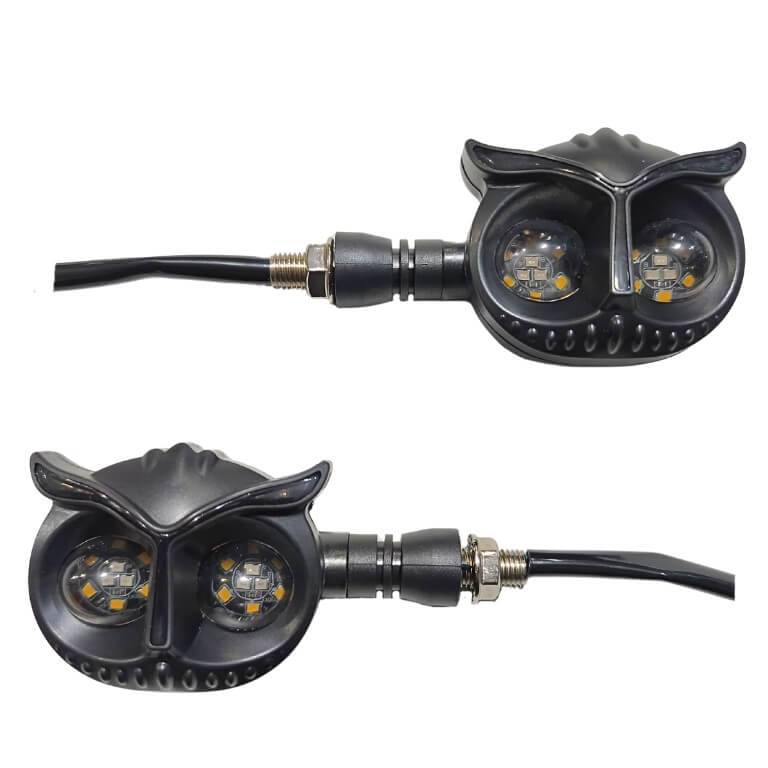GUIA DIRECC.LED TIPO BUHO NEGRO
