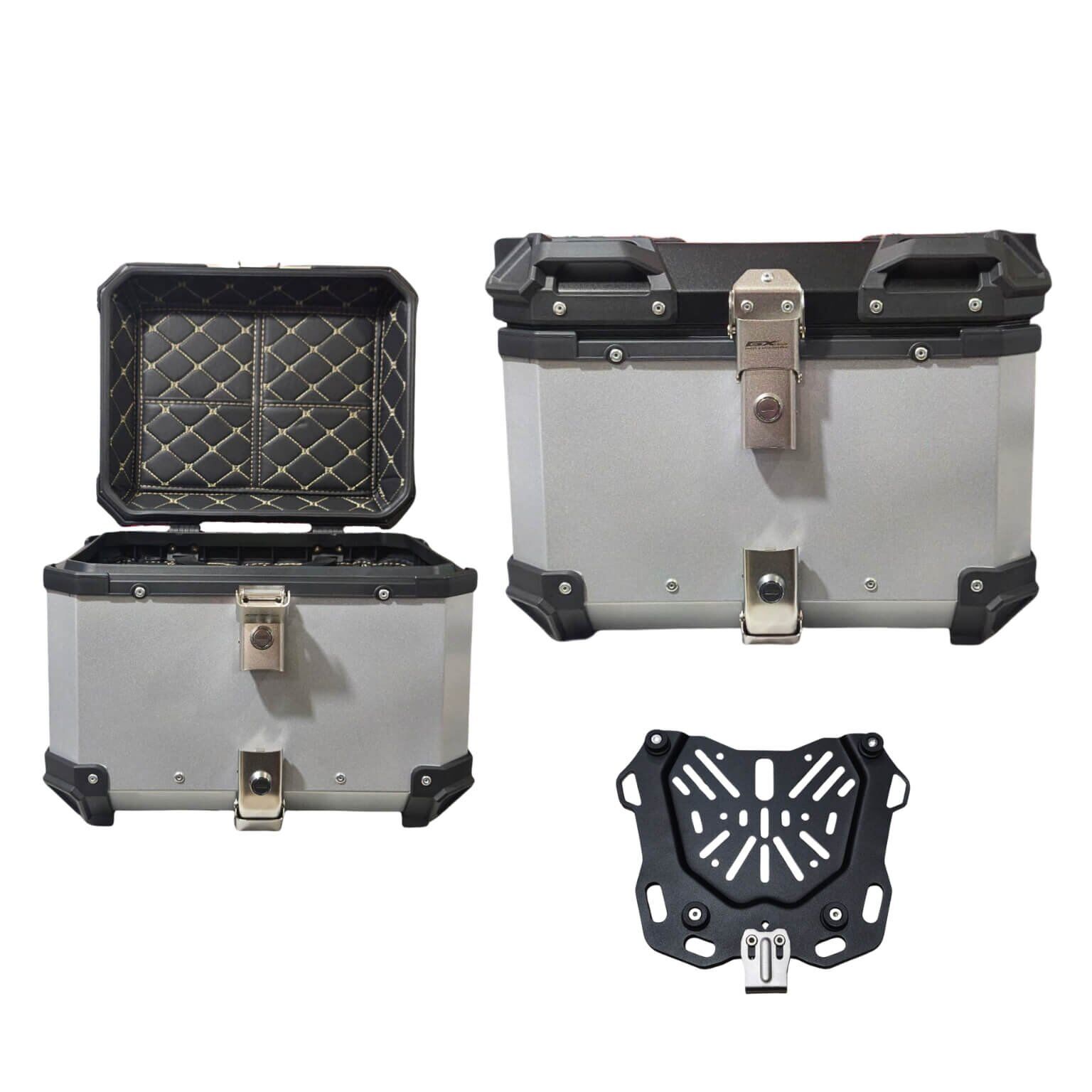 MALETA DESMONT.RECT.45L PLATEADA D/SEGUR