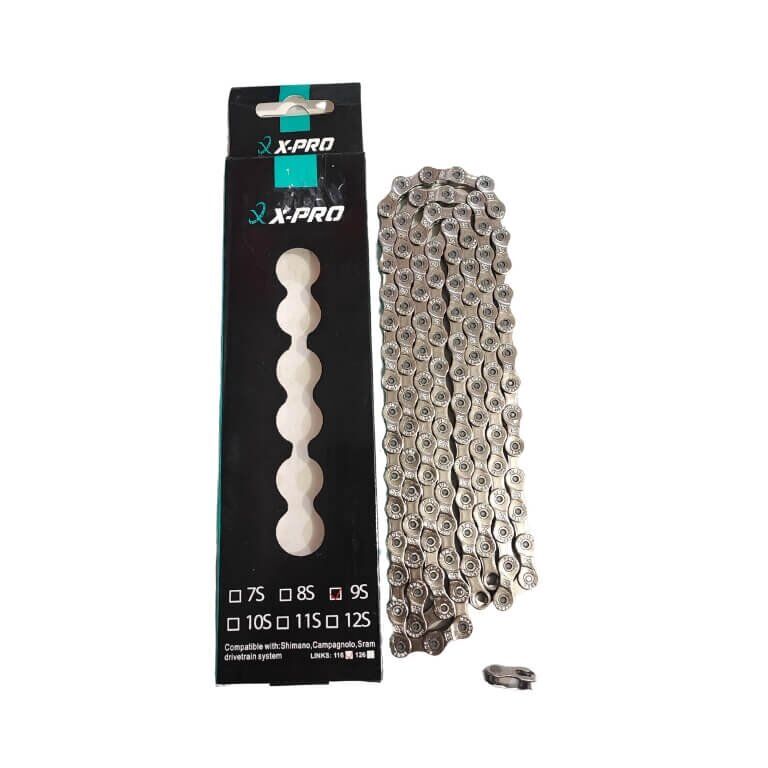 CADENA MTB 1/2 X 3/32 118L 9V CROMADA