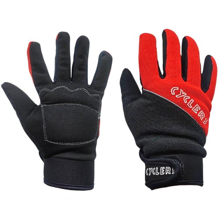 GUANTES LARGOS N/ROJO C/REFLECTIVO