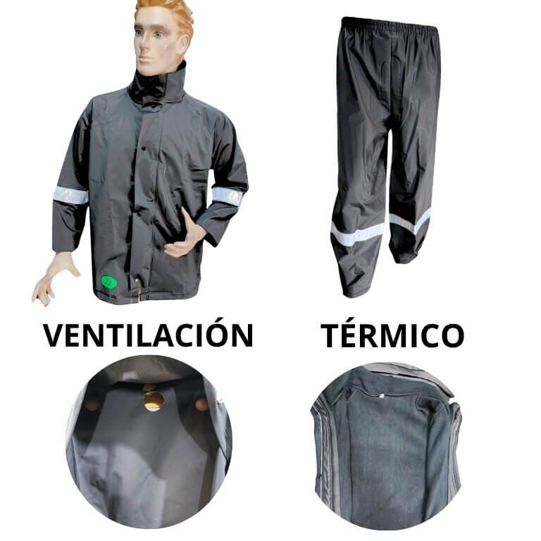 IMPERMEABLE (2 PZAS.) C/FORRO TERMICO 2L