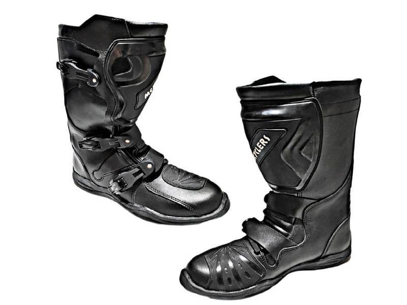 BOTAS CUERO IMPERM.LARGA VELCRO C/SEGURO